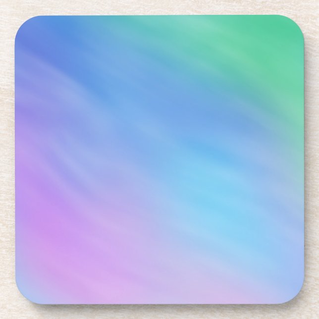 Posavasos Cielo de colores de arcoíris suave (Frente)
