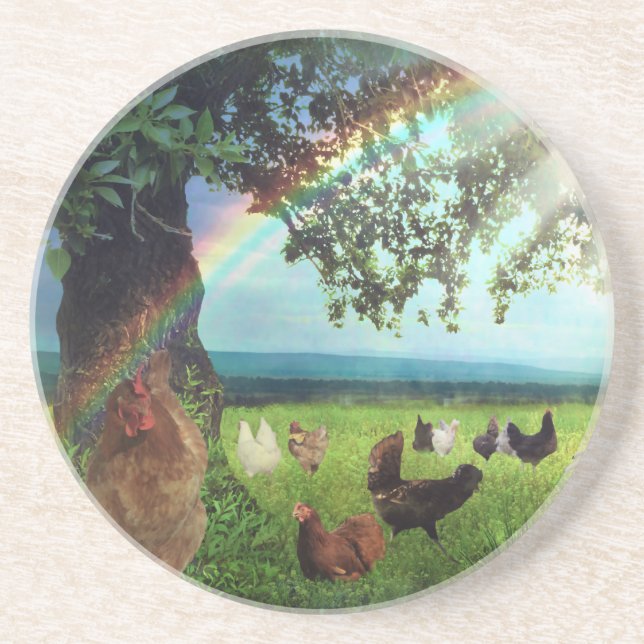 Posavasos Cielo de pollo (Frente)