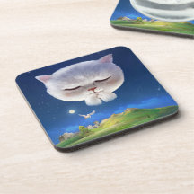 Cielo nocturno soñado con gato