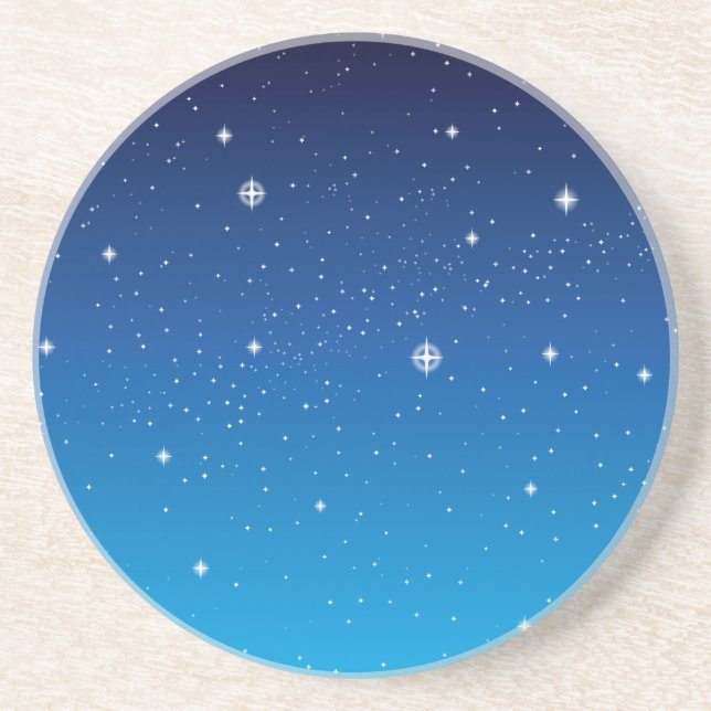 Posavasos Cielo Starry azul profundo (Frente)