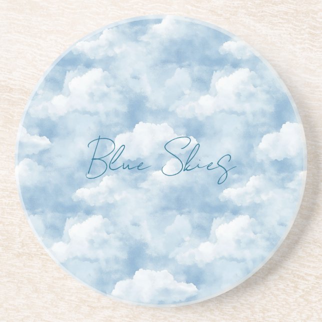 Posavasos Cielos Azules Nubes (Frente)