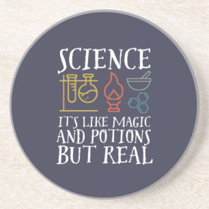 Posavasos Ciencia como magia y poción Geek Nerd Scientist