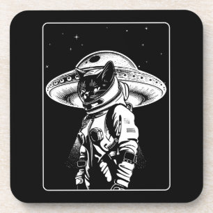 Posavasos Ciencia Ficción OvnI Alien Astronauta Gato