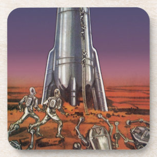 Posavasos Ciencia ficción vintage, astronautas alienígenas e