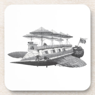 Posavasos Ciencia Ficción Vintage Eclipse de Dirigible Steam