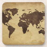 Ciérrese para arriba del mapa del mundo antiguo 3