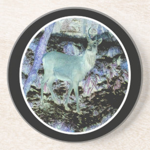 Posavasos Ciervo Rojo Espeluznante Bosque Oscuro Forestal Dr
