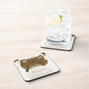 Posavasos Cigar de puggy negro personalizado AFICIONADO