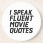Posavasos Cine gracioso que me gusta el humor y las citas fl<br><div class="desc">Hablo Citas Fluidas De Películas. Diseño divertido y humorístico para los amantes de ver películas, ir al cine o a los cines, películas clásicas, acción o comedia romántica. Mercadería de Guay vintage y retro para expertos en cine. Perfecto para una noche de cine. Regalo de Navidades y regalo de cumpleaños...</div>