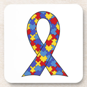Posavasos Cinta de la conciencia del autismo