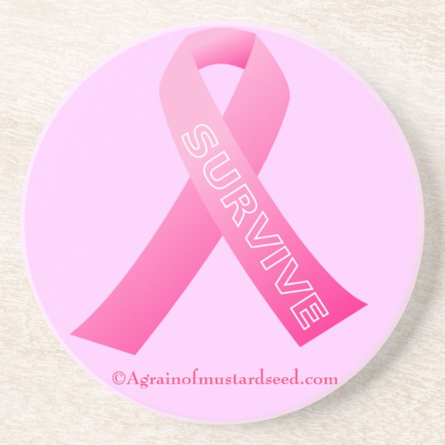 Posavasos Cinta rosa SURVIVE (Frente)