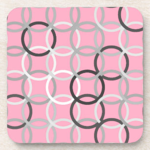 Posavasos Circulación moderna de mediados del siglo XX, rosa