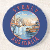 Círculo alterado retro de Australia en Sydney