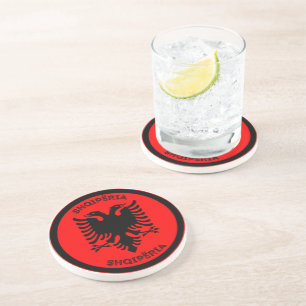Posavasos Círculo de águila negra albanesa 