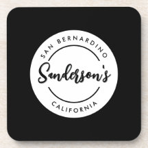 Círculo de nombre de ubicación de la ciudad blanca