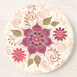 Posavasos Círculo Filigrés Con Flores