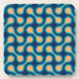 Posavasos Círculo gráfico funky de los años 1970 de Metaball