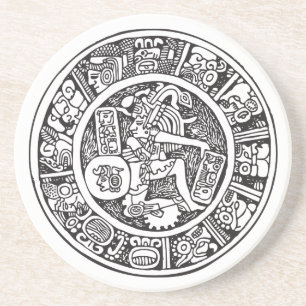 Posavasos Círculo maya, jeroglífico mexicano (maya)