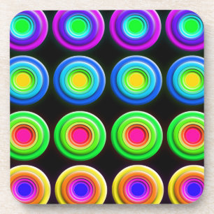Posavasos Círculos 3D divertidos y coloridos