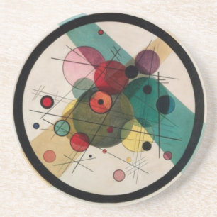 Posavasos Círculos abstractos de Kandinsky en un círculo