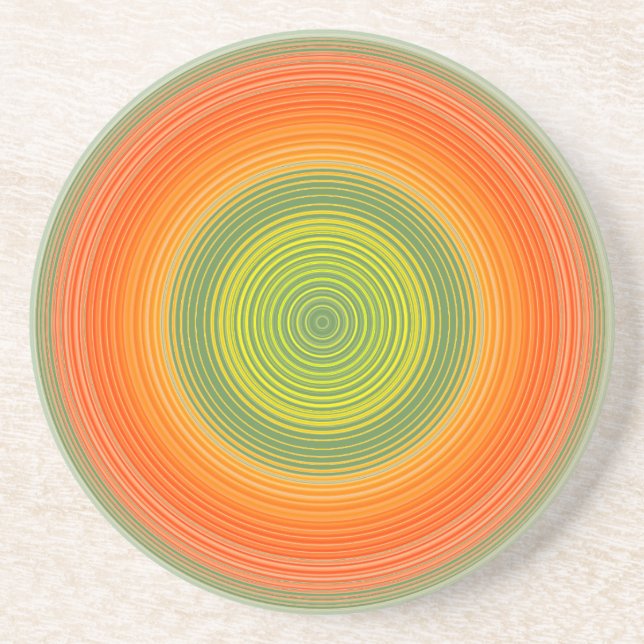 Posavasos Círculos - colores cítricos (Frente)
