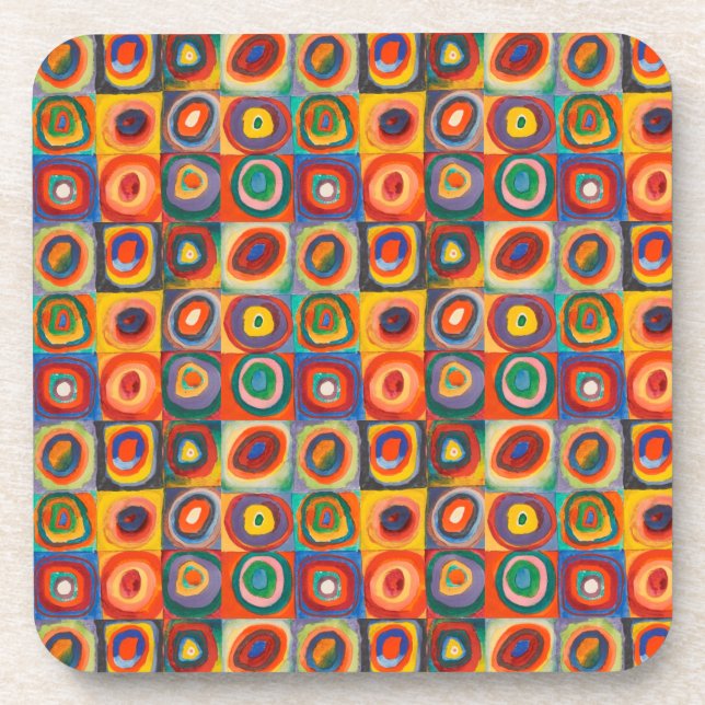 Posavasos Círculos Concéntricos de las plazas de Kandinsky (Frente)