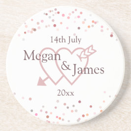 Posavasos Círculos confetti rosados