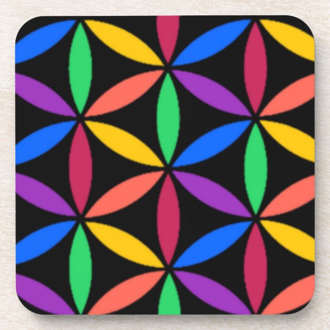 Posavasos Círculos del arcoiris (Frente)
