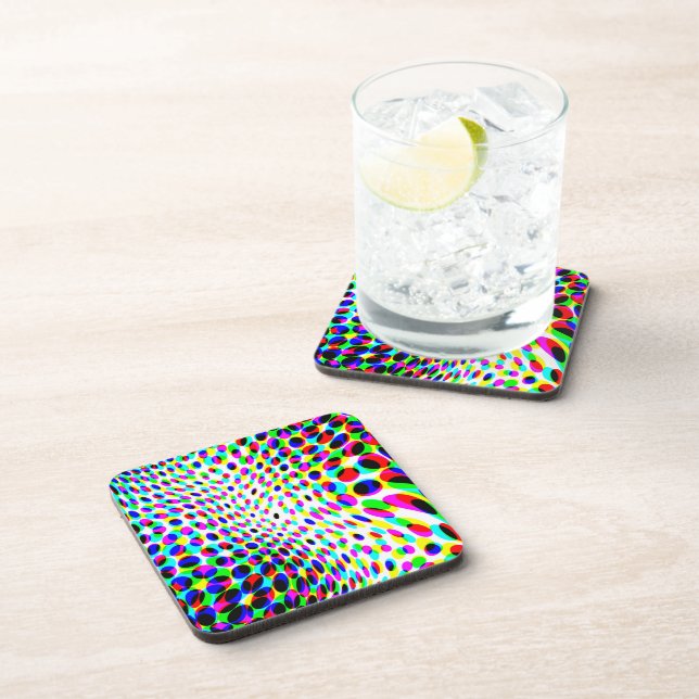 Posavasos Círculos divertidos y coloridos (Lado Derecho)