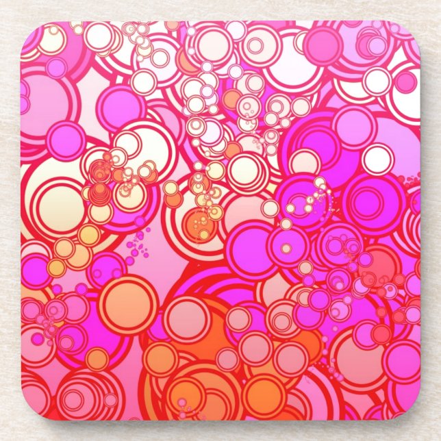 Posavasos Círculos retros (Frente)