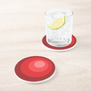 Posavasos Círculos rojos retro