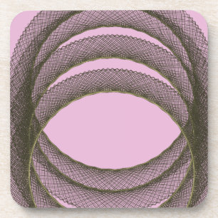 Posavasos círculos superpuestos en el fondo púrpura abstract