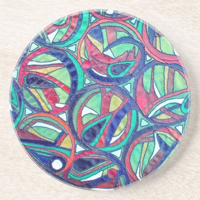 Posavasos Círculos verdes (Frente)