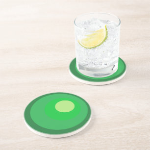 Posavasos Círculos Verdes Retro