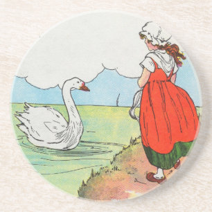Posavasos Cisne, cisne, sobre el mar. ¡Nadar, nadar, nadar!