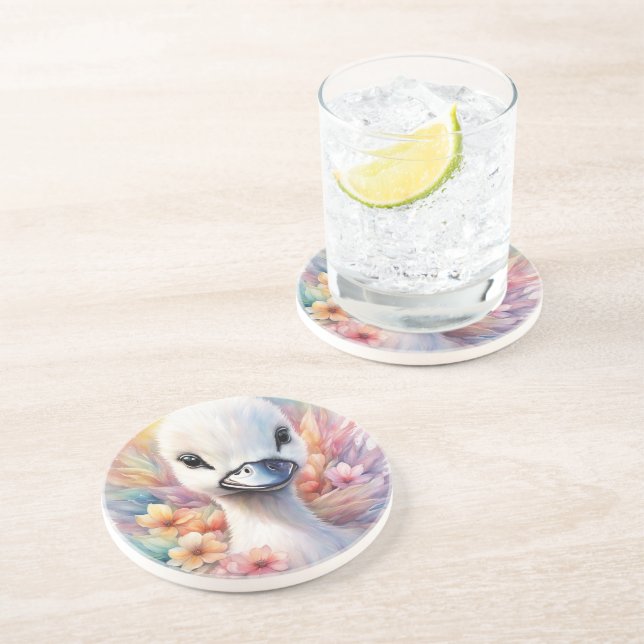 Posavasos Cisne de aves arcoiris 2 (Lado)