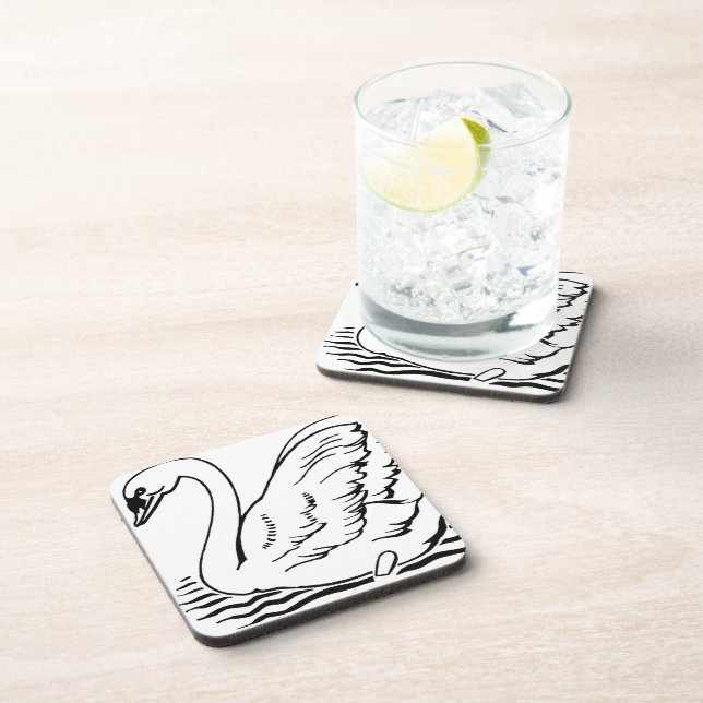 Posavasos Cisne elegante (Lado Derecho)