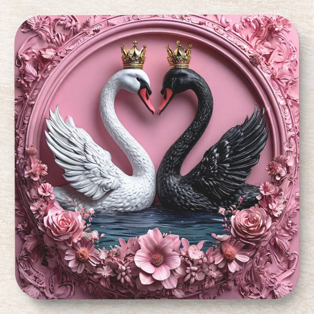 Posavasos Cisnes de Boda (Frente)