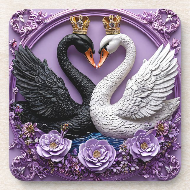 Posavasos Cisnes de Boda (Frente)