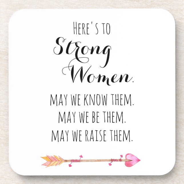 Posavasos Cita de Mujer Fuerte Tribal Arrow (Frente)