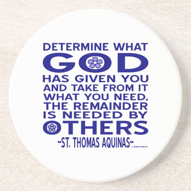 Posavasos Cita de St. Thomas Aquinas (Frente)