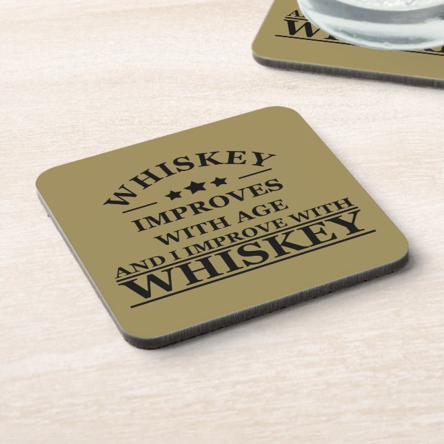 Posavasos cita de whisky divertido (Lado Izquierdo)