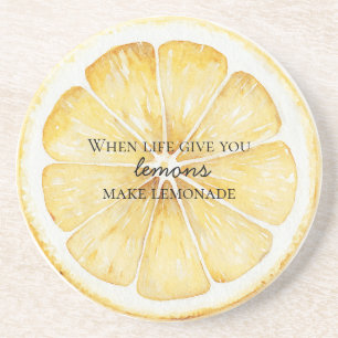 Posavasos Cita de White Life Gives You Lemons