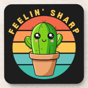 Posavasos Cita Divertida de Cactus Kawaii Lindo