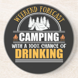 Posavasos Cita divertida de camping