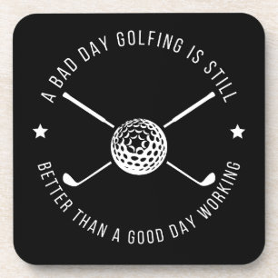 Posavasos Cita divertida de golf en el trabajo