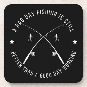 Posavasos Cita divertida de trabajo de pesca