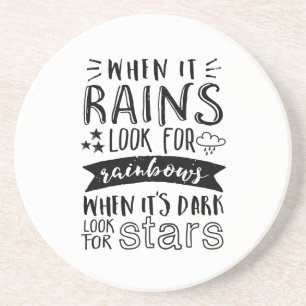 Posavasos Cita Inspiradora busca estrella y arco iris