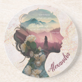 Posavasos Cita Inspiradora de Keepsake personalizado moderna