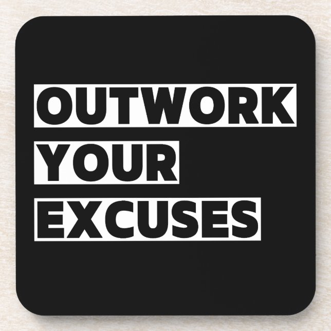Posavasos Cita Motivacional Supera Tus Excusas (Frente)